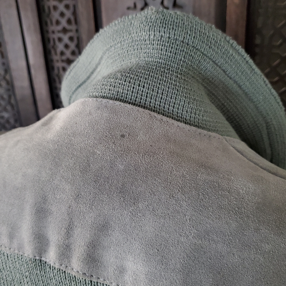 Vintage Leather sweater jacket - Picture 11 of 16